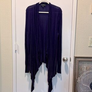 Lane Bryant Deep Purple Drape Cardigan